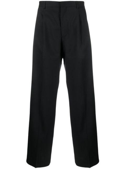 pleated straight-leg wool trousers by SUNFLOWER