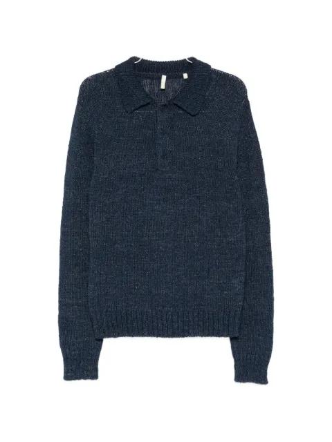 ribbed-knit polo shirt by SUNFLOWER