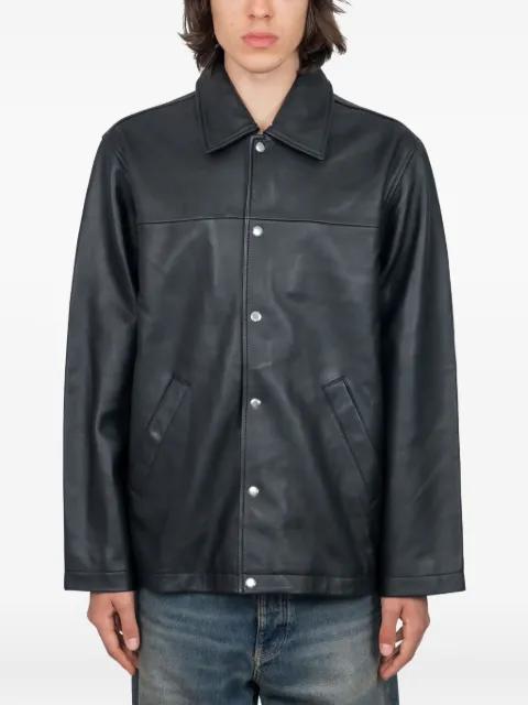 snap-fastening leather jacket by SUNFLOWER