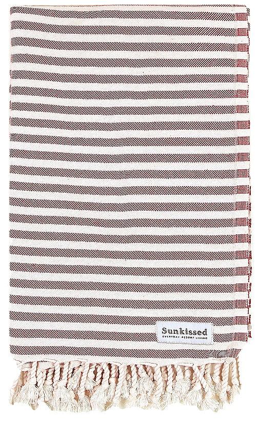 Sunkissed Bermuda Sand Free Beach Towel in Red by SUNKISSED