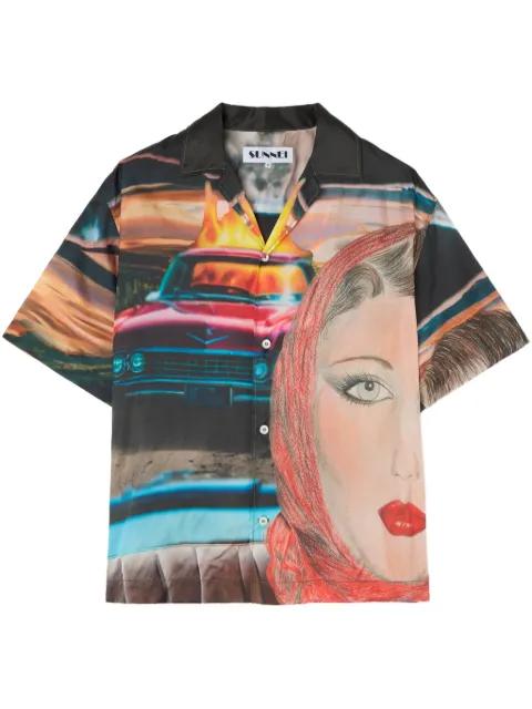 Annemarie-print shirt by SUNNEI
