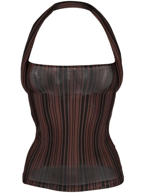 Tubo stripe-print top by SUNNEI