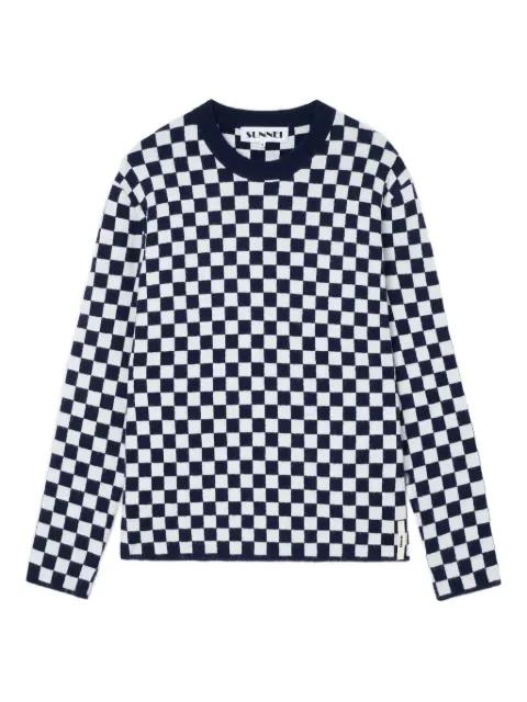 checkerboard-pattern sweater by SUNNEI