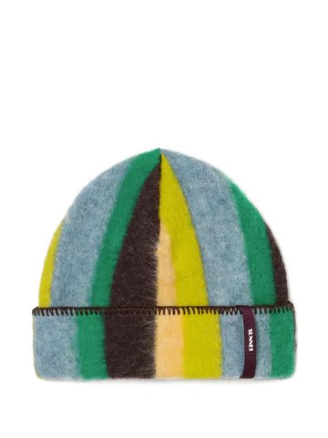 chunky striped beanie by SUNNEI