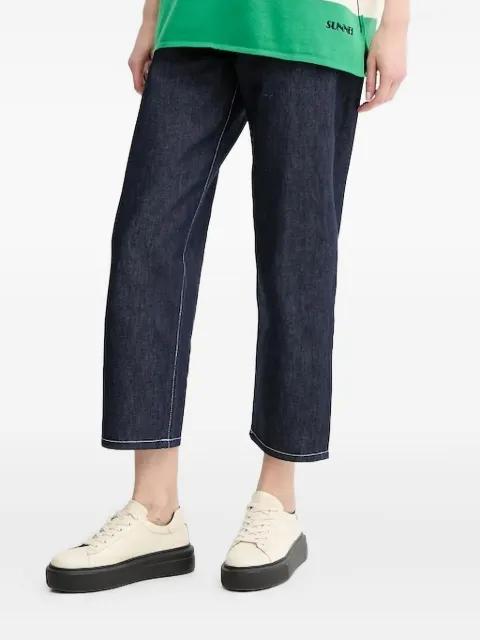 contrast-stitch jeans by SUNNEI