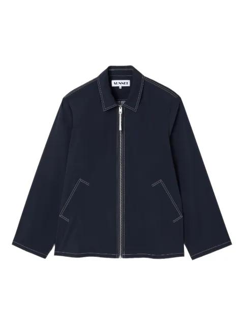 contrast stitching simo jacket by SUNNEI