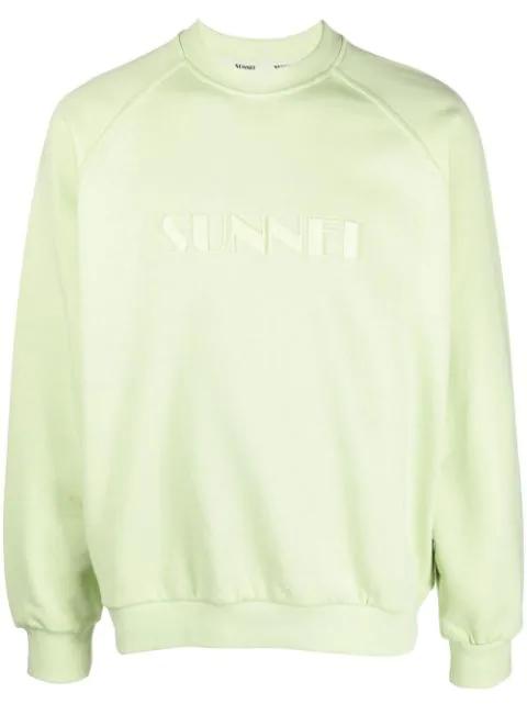 embroidered-logo detail sweatshirt by SUNNEI