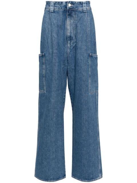 faded-effect wide-leg jeans by SUNNEI