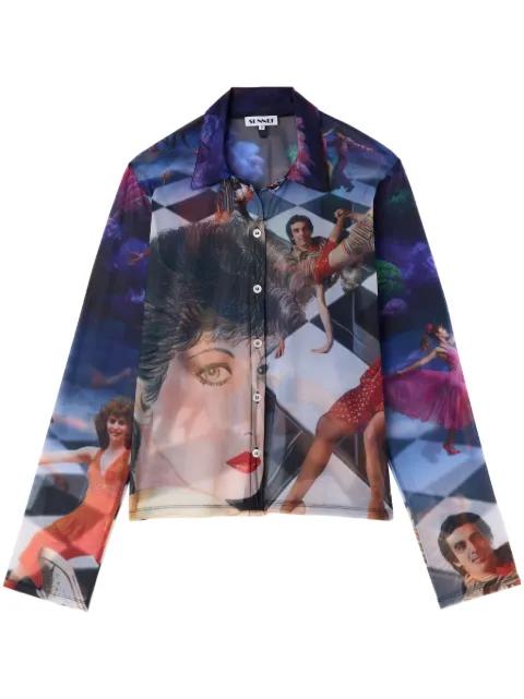 graphic-print shirt by SUNNEI