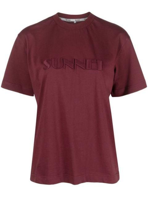 logo-embroidered cotton T-shirt by SUNNEI