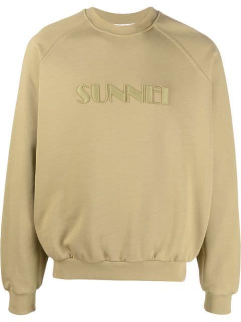 logo-embroidered crew-neck sweatshirt by SUNNEI