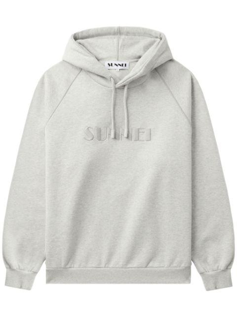 logo-embroidered hoodie by SUNNEI