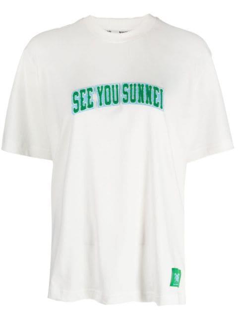 logo-patch T-shirt by SUNNEI
