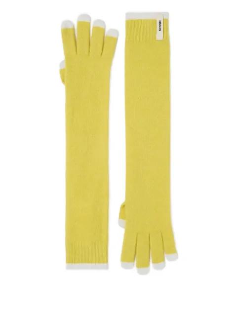 logo-patch gloves by SUNNEI