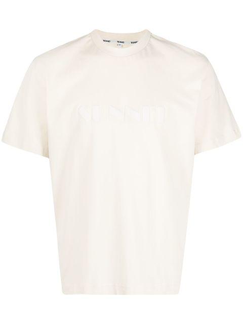 logo-print cotton T-shirt by SUNNEI