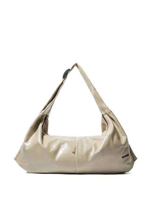 multitasking leather shoulder bag by SUNNEI