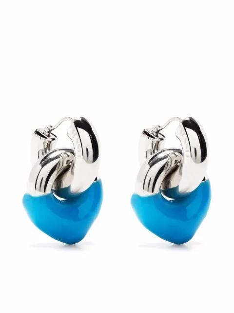 rubberized hoop earrings by SUNNEI