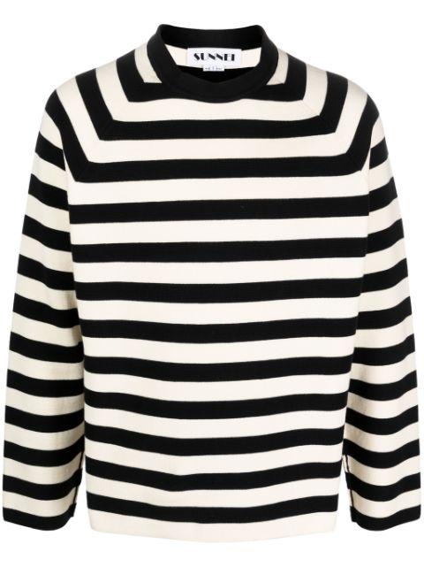 striped cotton sweatshirt by SUNNEI