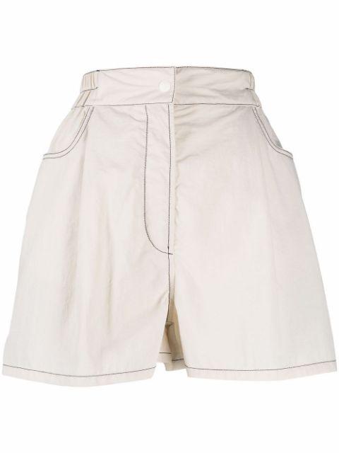 wide-leg stitch-detail shorts by SUNNEI