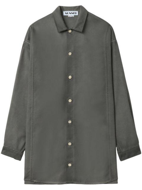 wool longline shirt by SUNNEI