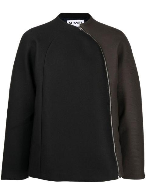 zip-detail sweatshirt by SUNNEI