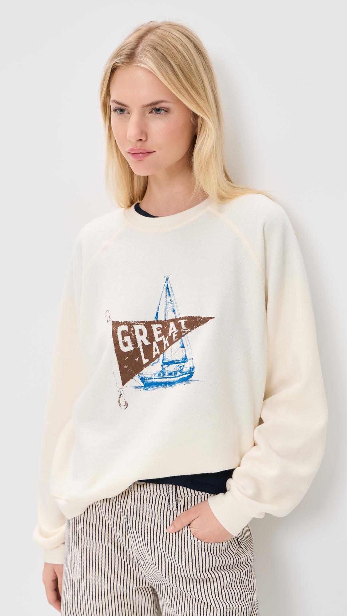 Great Lakes Raglan Crew Tee by SUNNY SOMEWHERE