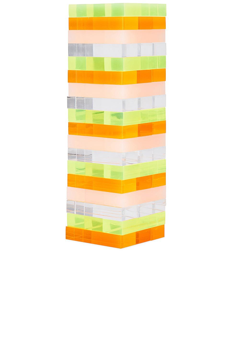 Sunnylife Mini Lucite Jumbling Tower in Green by SUNNYLIFE