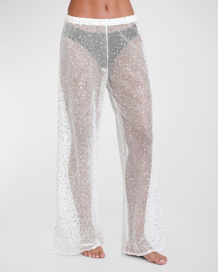 Shine Sequined Crochet Beach Pants by SUNSHINE 79
