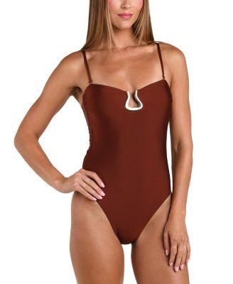 Solid Bandeau One Piece by SUNSHINE 79