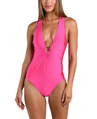 Solid V Plunge One Piece by SUNSHINE 79
