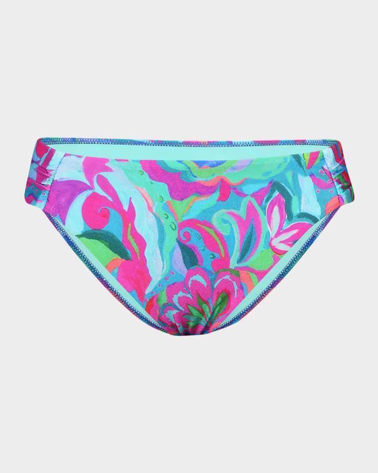 Swirltopia Shirred-Side Hipster Bikini Bottoms by SUNSHINE 79