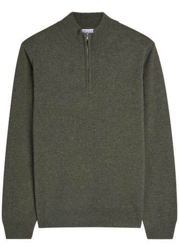 Half-zip cashmere jumper by SUNSPEL