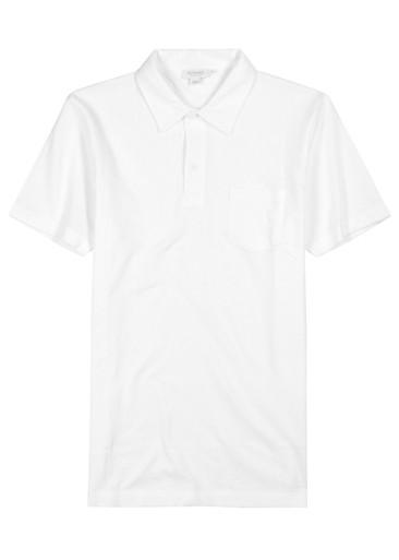 Riviera cotton-mesh polo shirt by SUNSPEL