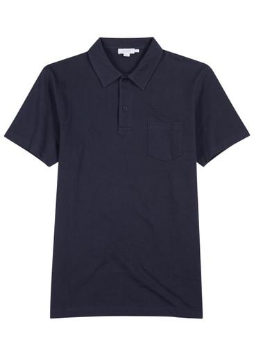Riviera cotton-mesh polo shirt by SUNSPEL