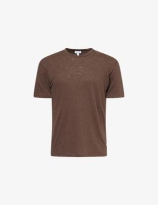 Short-Sleeve Cotton-Linen T-Shirt by SUNSPEL