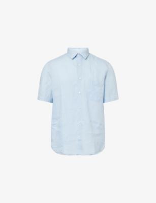 Short-Sleeve Linen Shirt by SUNSPEL