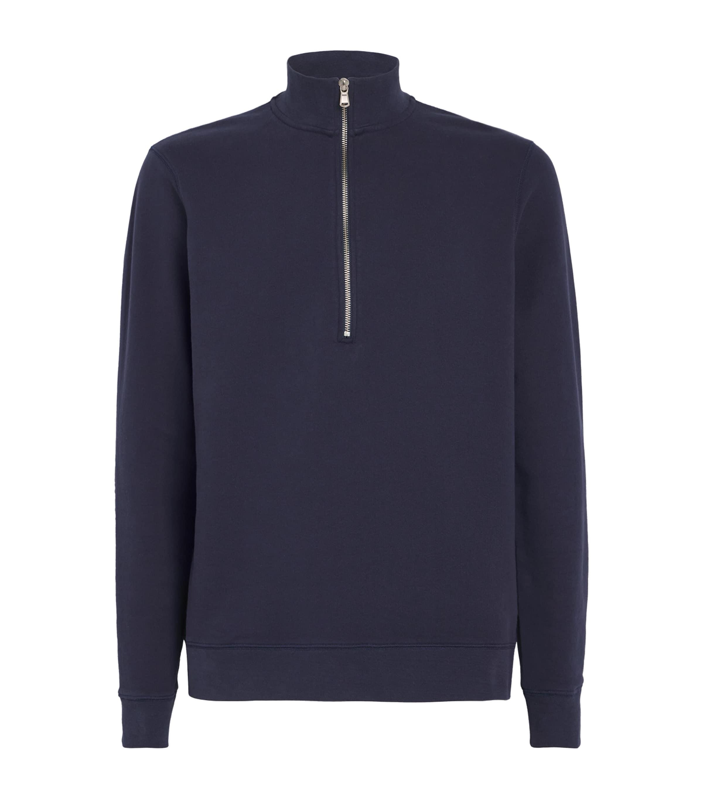 Sunspel Cotton Half-Zip Sweatshirt by SUNSPEL