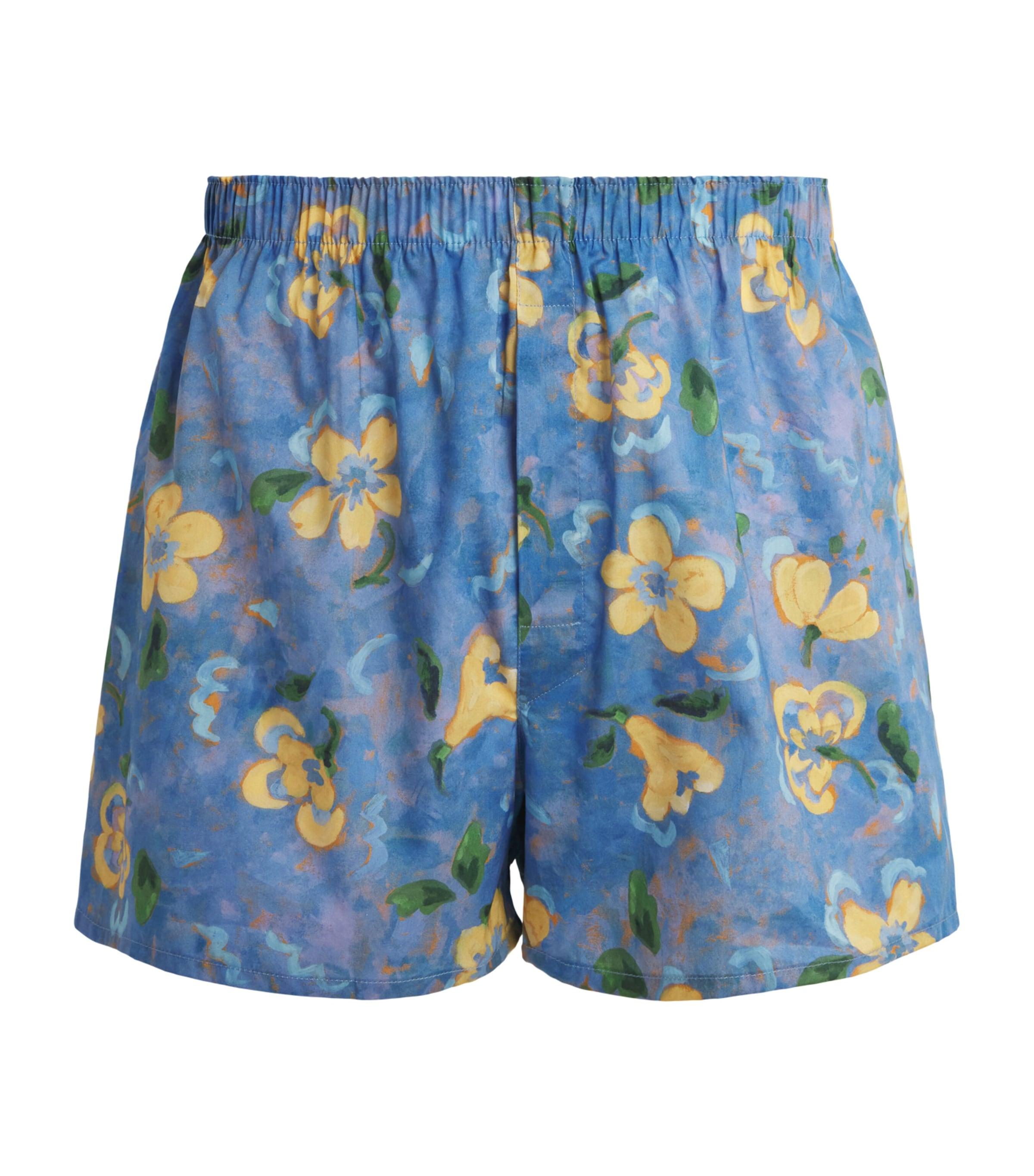 Sunspel Cotton Printed Boxer Shorts by SUNSPEL