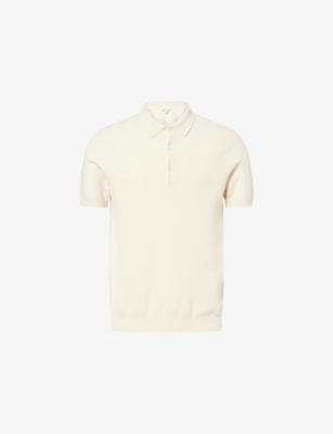 Textured Short-Sleeves Cotton-Knit Polo Shirt by SUNSPEL