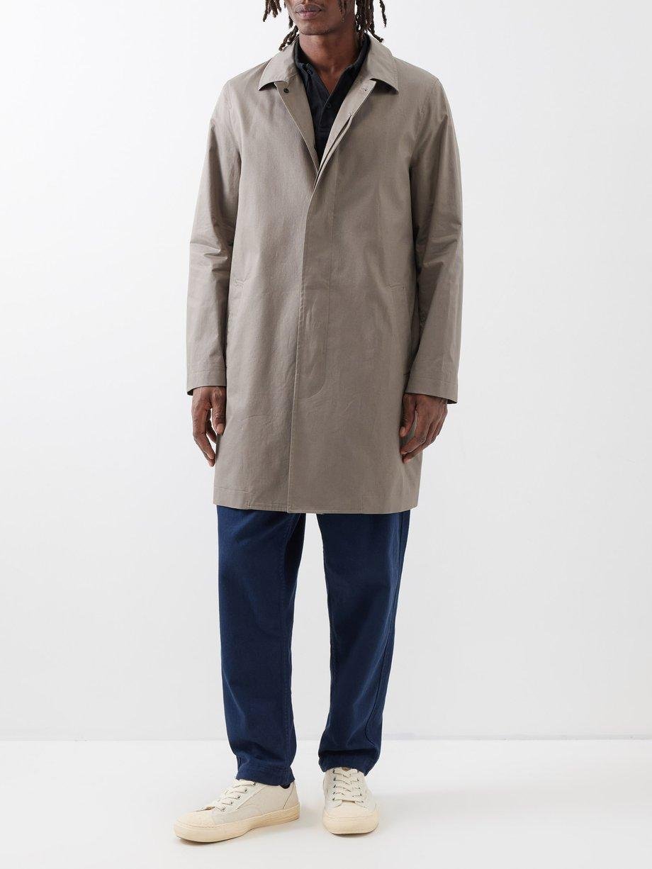 Welt-pocket cotton overcoat by SUNSPEL