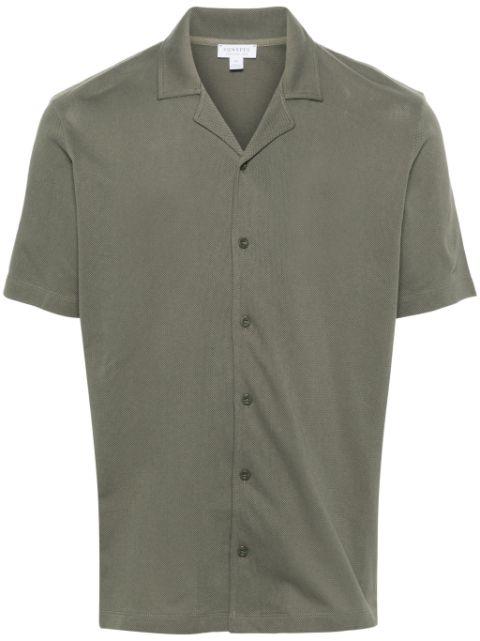 cotton piqué-weave shirt by SUNSPEL