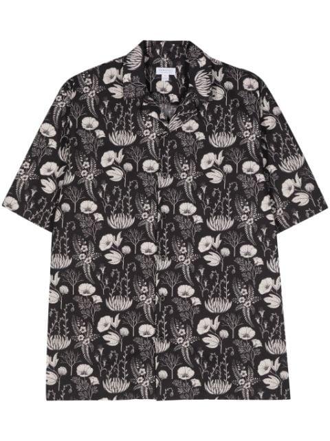 floral-print cotton shirt by SUNSPEL