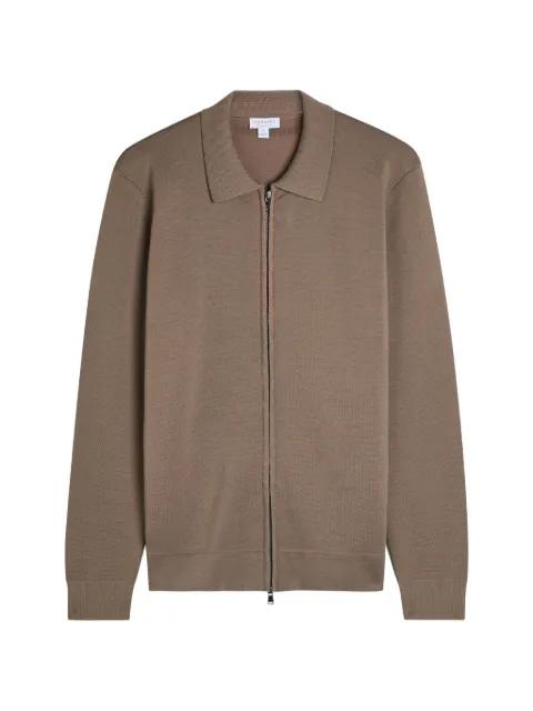 zip-collared jacket by SUNSPEL