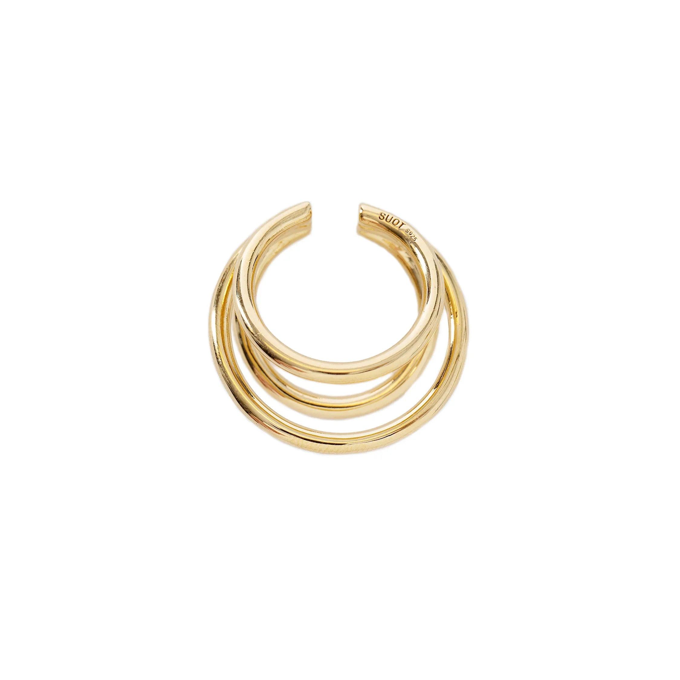 Triple hoop ear cuff by SUOT STUDIO