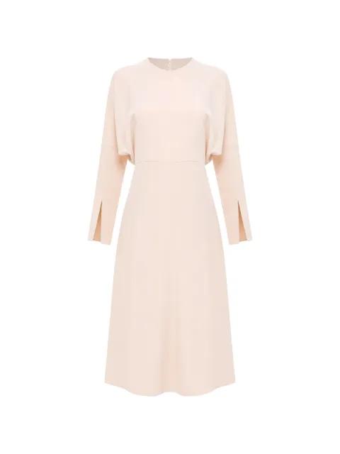 flared slit-cuff midi dress by SUPER BLOND