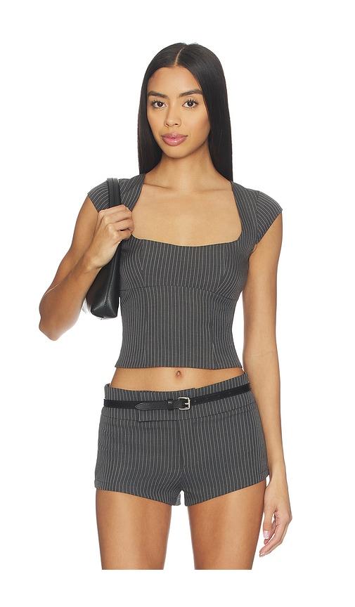 superdown Agnes Top in Grey by SUPERDOWN