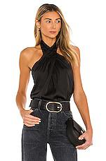 superdown Amerie Pleated Halter Top in Black by SUPERDOWN