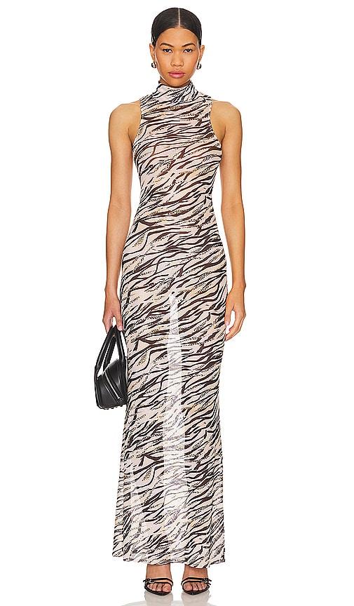 superdown Angelika Sheer Dress in Beige by SUPERDOWN