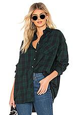 superdown Audriana Oversized Flannel Top in Green by SUPERDOWN
