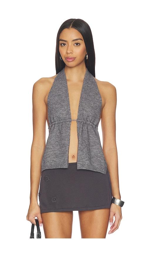 superdown Ayah Halter Top in Grey by SUPERDOWN